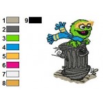 Sesame Street Grouch 02 Embroidery Design